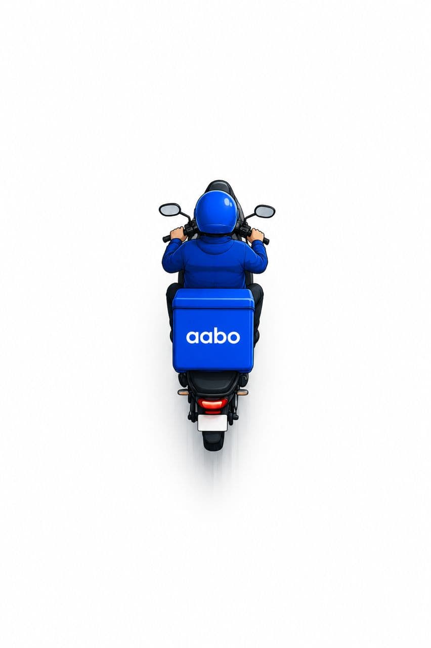 Aabo boda driver on a motorcycle